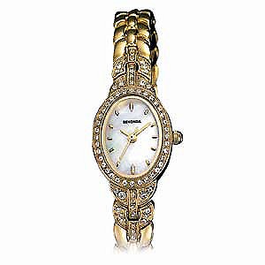 Ladiesand#39; Gold-plated Mother-of-Pearl Bracelet Watch