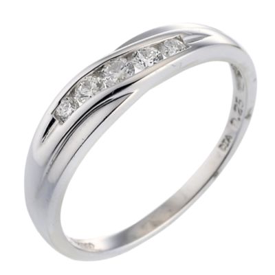Platinum Quarter Carat Diamond Eternity Ring