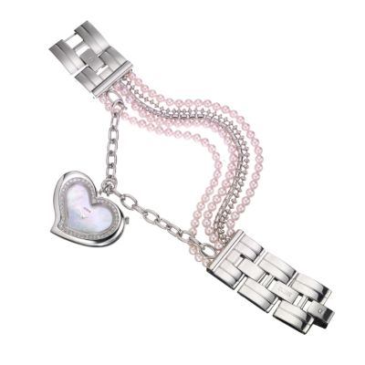 Guess Ladies' Heart Dial Fob Bracelet Watch