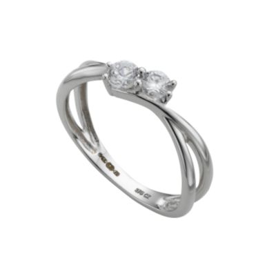 9ct white gold cubic zirconia ring - Product number 5192803