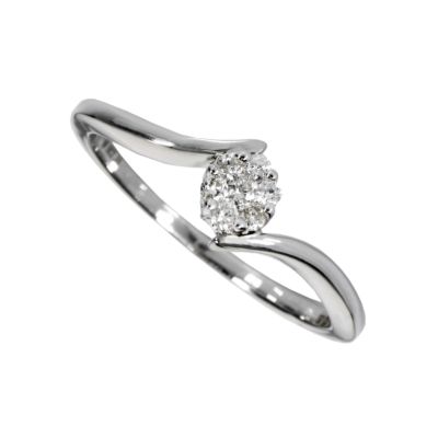 9ct white gold diamond ring - Product number 5193869