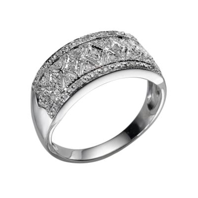 9ct white gold diamond ring - Product number 5195454