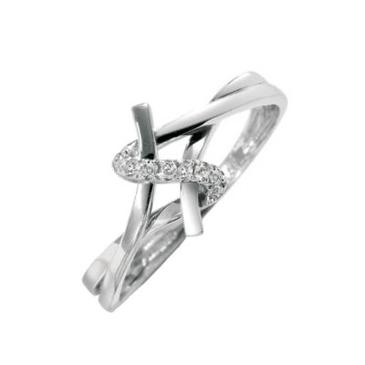 9ct white gold diamond ring - Product number 5195837