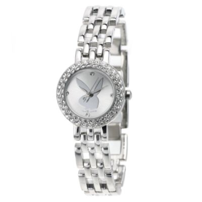 Playboy Ladiesand#39; Stainless Steel Bracelet Watch