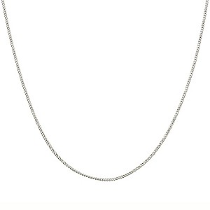 Unbranded 9ct White Gold 20 Solid Curb Necklace