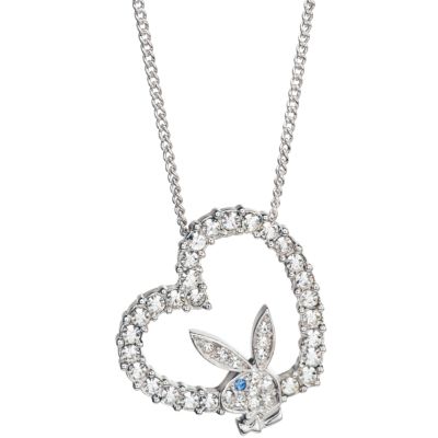 Playboy Heart-shaped Cubic Zirconia Pendant