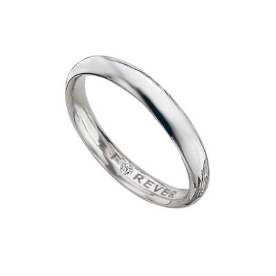 Ladiesand#39; Platinum Forever Diamonds Wedding Ring