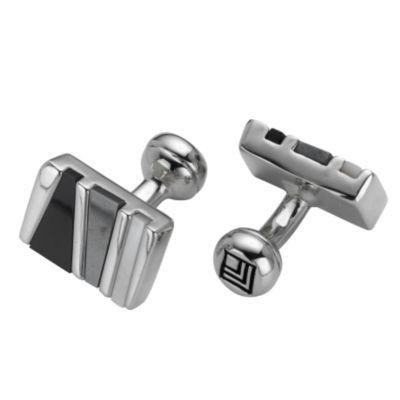 Square Mile mother of pearl, onyx and hematite cufflinks - Product number 5213029