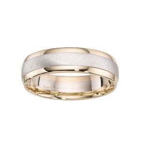 9ct Two-colour Menand#39;s Gold Ring