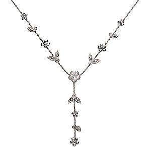 Daisy Crystal ''Y'' Drop Necklace