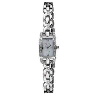 Accurist ladies' mother of pearl diamond-set bracelet watch - Product number 5242339