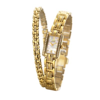 Citizen Eco-Drive ladies'crystal watch and bracelet set