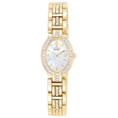 Citizen Eco-Drive Silhouette ladies' gold-plated watch
