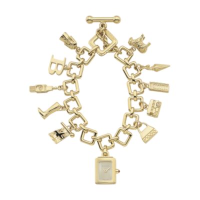 Burberry ladies' gold-plated charm watch - Product number 5294347