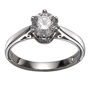 18ct White Gold 3/4 Carat Diamond Solitaire Ring