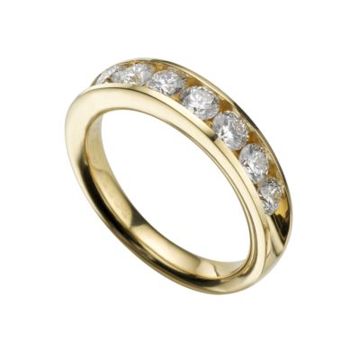 18ct gold one carat channel-set Leo Diamond ring - Product number 5307856