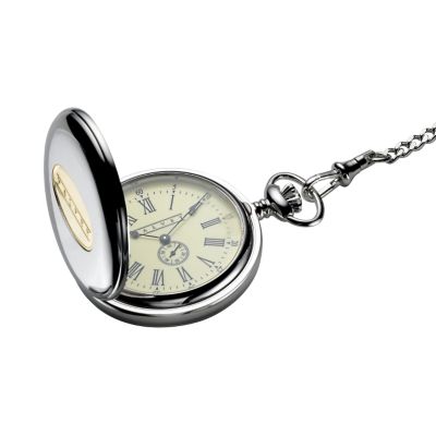 Dalvey full hunter stainless steel mechanical pocket watch - Product number 5313325