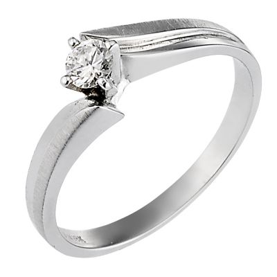18ct white gold fifteen point diamond solitaire ring - Product number 5315069