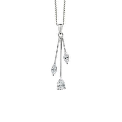 Sterling silver cubic zirconia pendant - Product number 5316642