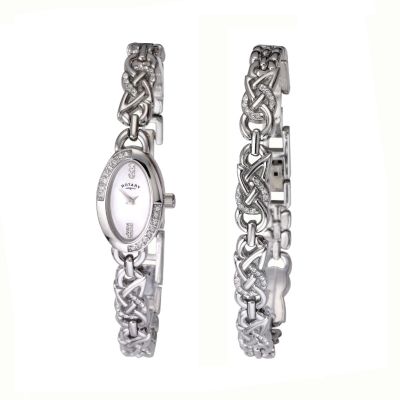 Rotary Ladies' stone-set watch and bracelet set