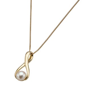 9ct gold Loop and Cultured Freshwater Pearl Pendant