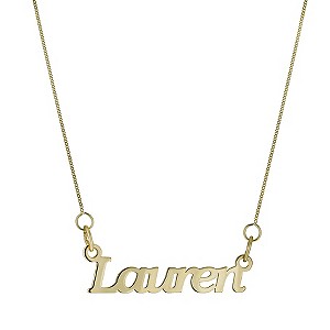 Unbranded 9ct Yellow Gold Personalised Name Necklace
