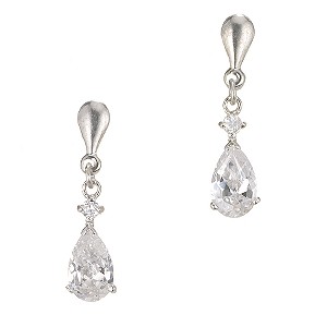 9ct White Gold Cubic Zirconia Drop Earrings9ct White Gold Cubic Zirconia Drop Earrings