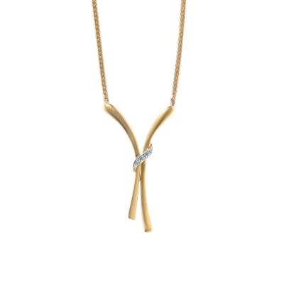 9ct gold diamond necklace - Product number 5346258