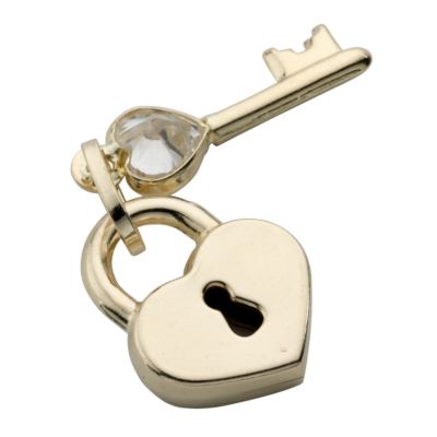 9ct Yellow Gold Cubic Zirconia Heart Shaped Charm With Key - Product number 5350980