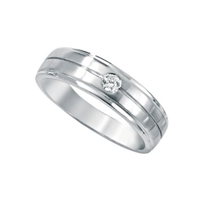 Men's 9ct white gold diamond ring - Product number 5357233