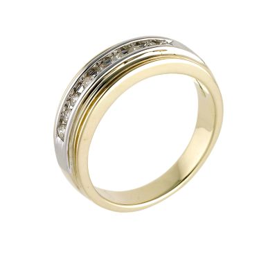 9ct two colour gold third carat diamond ring - Product number 5358051