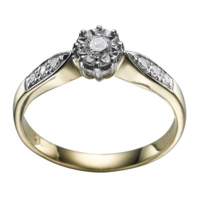 18ct Yellow Gold Solitaire Diamond Ring