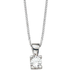 The Forever Diamond - 18ct White Gold Diamond Pendant.The Forever Diamond - 18ct White Gold Diamond 