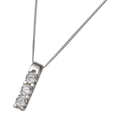 18ct White Gold 1/2 Carat Forever Diamonds Pendant