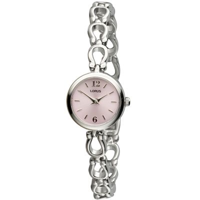 Lorus Ladies' Round Pink Dial Bracelet Watch