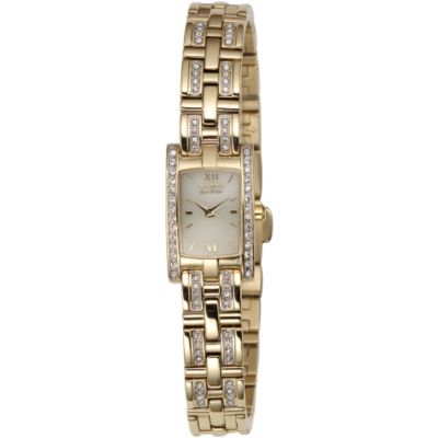 Citizen Ladies`Eco-Drive Gold-Plated Stone-set Bracelet Watch