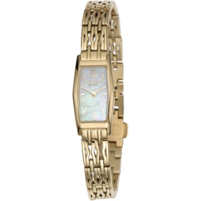 Ladies`Eco-Drive Mother-of-pearl Dial Gold-plated Bracelet Watch