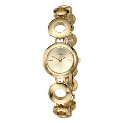 Guess Ladies' Gold-plated G-Link Watch