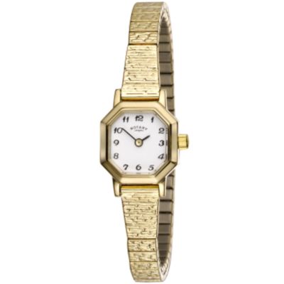 Rotary Ladiesand#39; Octagonal Expander Bracelet Watch