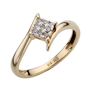 9ct gold And Diamonds Ring