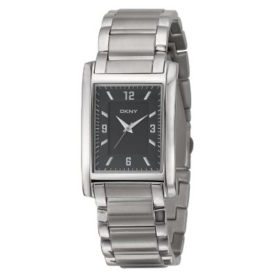 DKNY Menand#39;s Rectangular Bracelet Watch