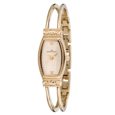 AK Anne Klein Anne Klein Ladiesand#39; Champagne Dial Semi-bangle Watch