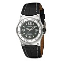Ellesse Men's Black Dial Leather Strap Watch