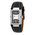 Ellesse Men's Rectangular Case Black Leather Strap Watch
