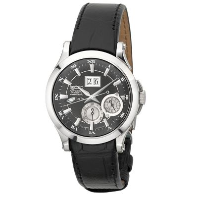 Seiko Men's Premier Kinetic Leather Strap Watch - Product number 5380464