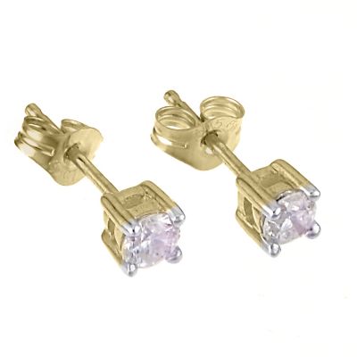 9ct Yellow Gold Quarter Carat Diamond Stud