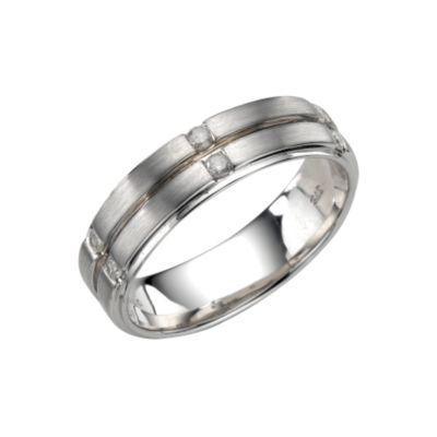 Men's 9ct white gold diamond ring - Product number 5382971