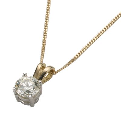 18ct Two colour Gold 12 Carat Diamond Pendant