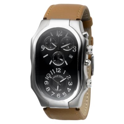 Philip Stein men's leather strap watch