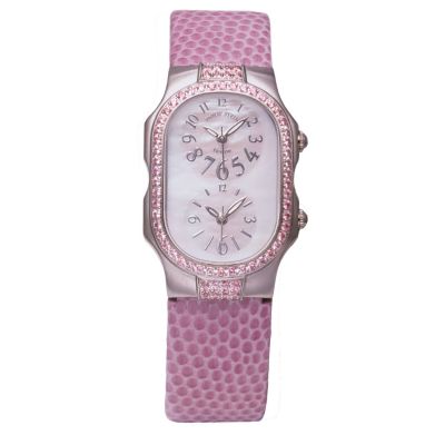 Philip Stein ladies' pink sapphire leather strap watch - Product number 5385032